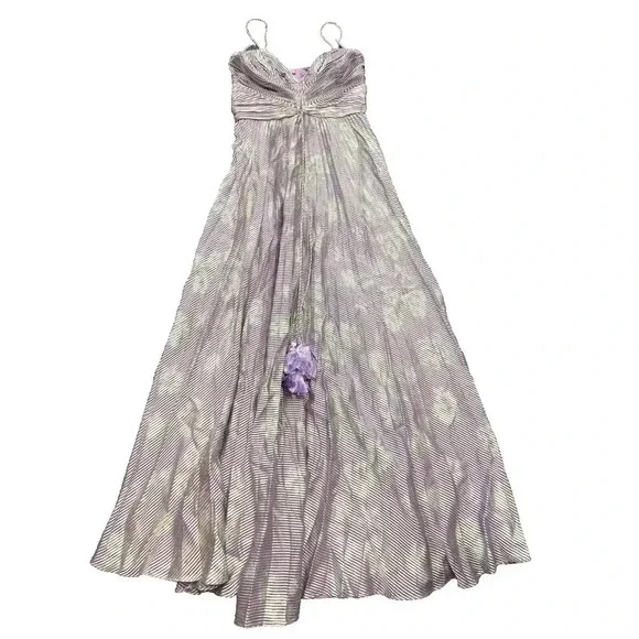 $997 Alexis Womens Purple Spaghetti Strap Sweetheart Neck Lined Maxi Dre… - Picture 10 of 16